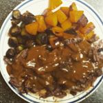 Fall comfort food - chuck roast, roasted brussels sprouts, and butternut squash. #icancook #comfortfood